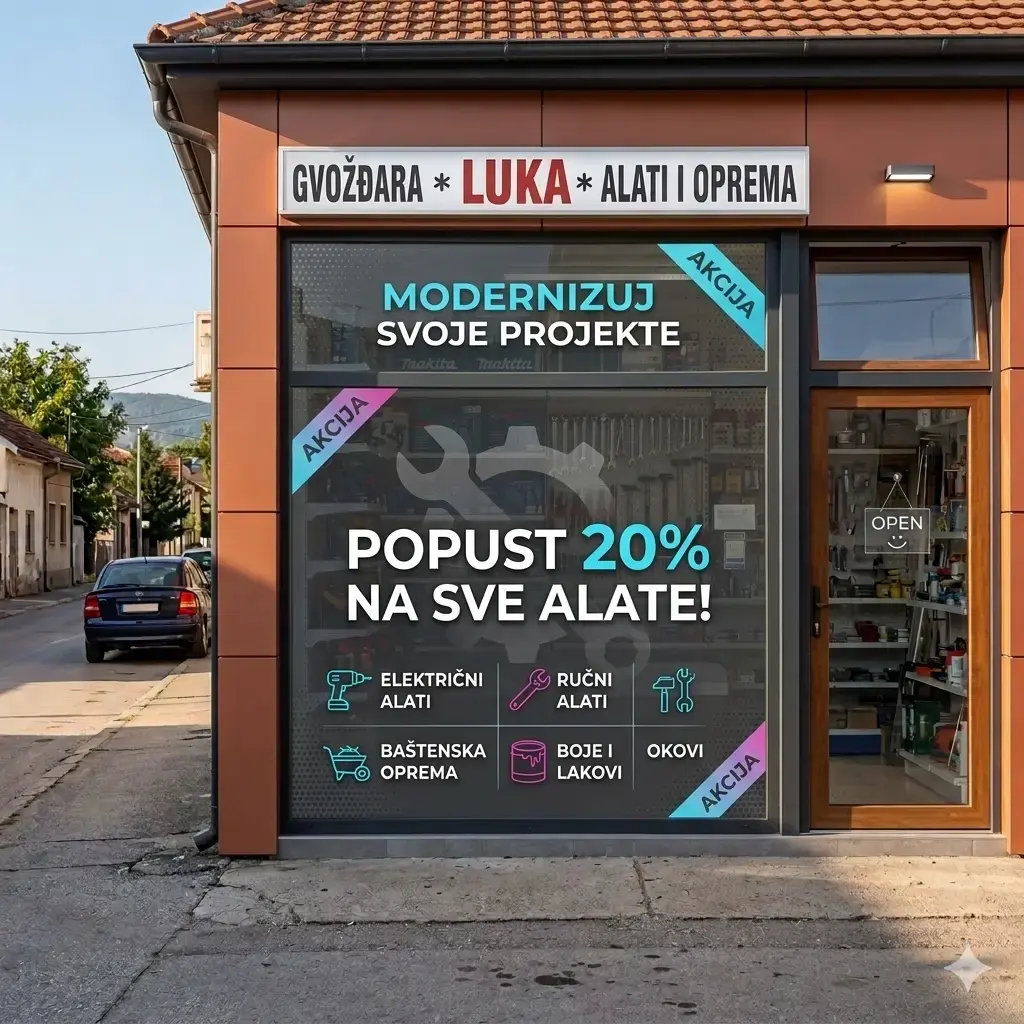 Reklamne folije za izloge BiH - primjer 2